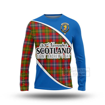 Tartan Vibes Clothing Forrester (Foster) Family Crest Tartan Long Sleeve T-Shirt Celebrate Saint Andrew's Day in Style