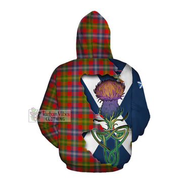 Tartan Vibes Clothing Forrester (Foster) Tartan Family Crest Cotton Hoodie Scottish Thistle Celtic Inspired