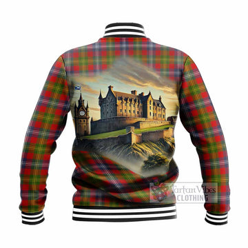 Forrester (Foster) Tartan Family Crest Baseball Jacket with Scottish Ancient Castle Style