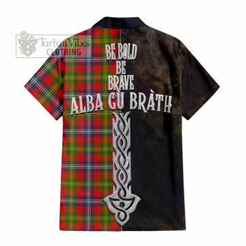 Forrester (Foster) Tartan Family Crest Hawaiian Shirt Alba Gu Brath Be Brave Lion Ancient Style