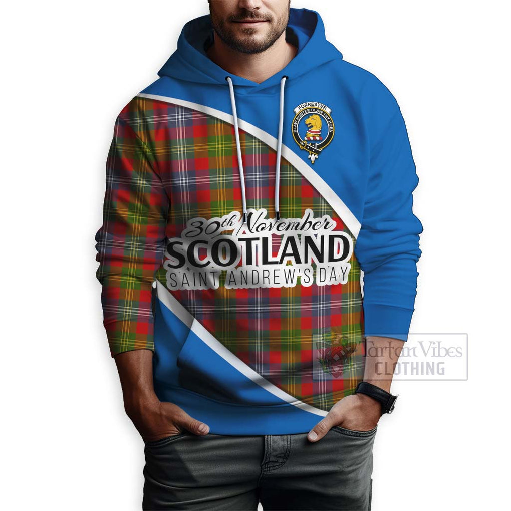 Tartan Vibes Clothing Forrester (Foster) Family Crest Tartan Hoodie Celebrate Saint Andrew's Day in Style