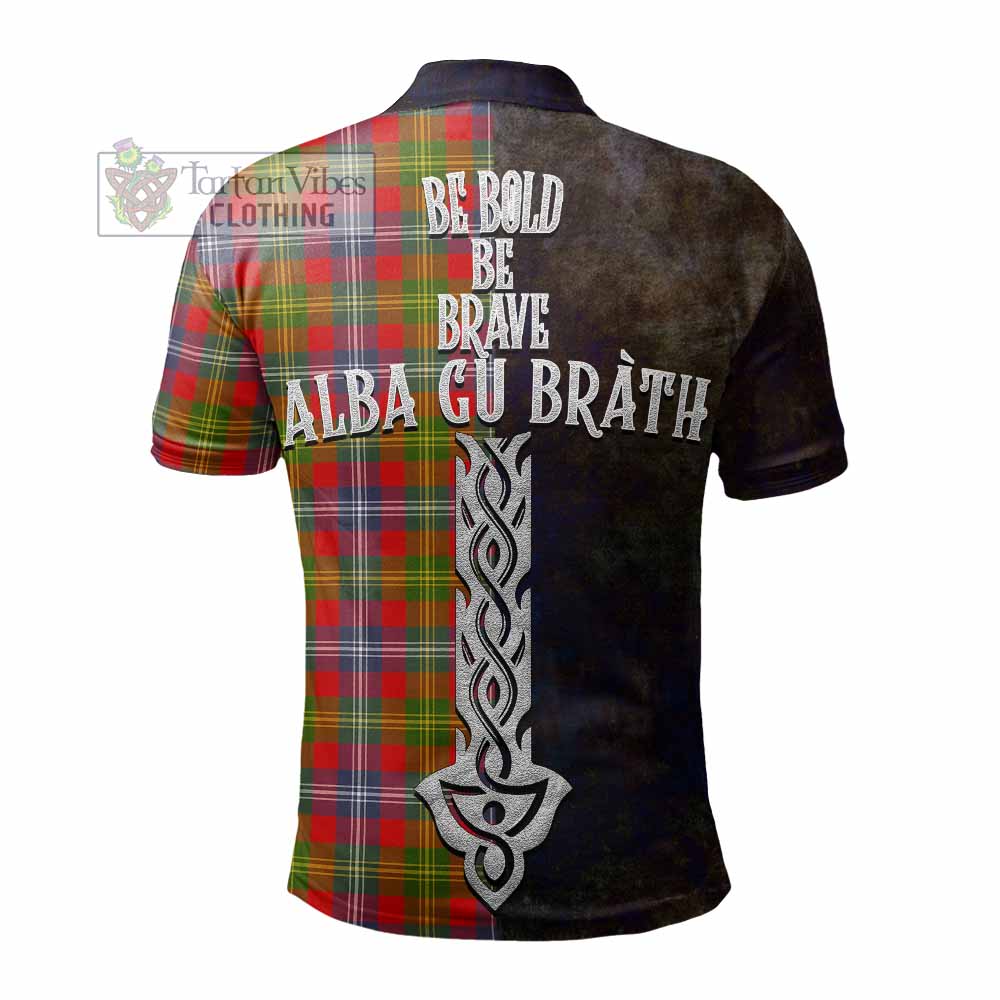Tartan Vibes Clothing Forrester (Foster) Tartan Family Crest Polo Shirt Alba Gu Brath Be Brave Lion Ancient Style