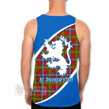 Tartan Vibes Clothing Forrester (Foster) Family Crest Tartan Men's Tank Top Celebrate Saint Andrew's Day in Style