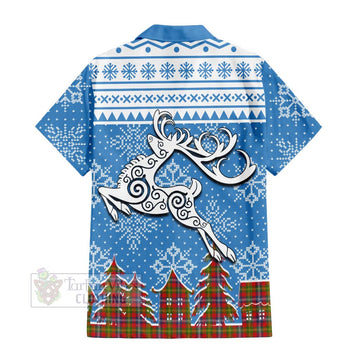 Forrester (Foster) Clan Christmas Hawaiian Shirt Celtic Reindeer Style