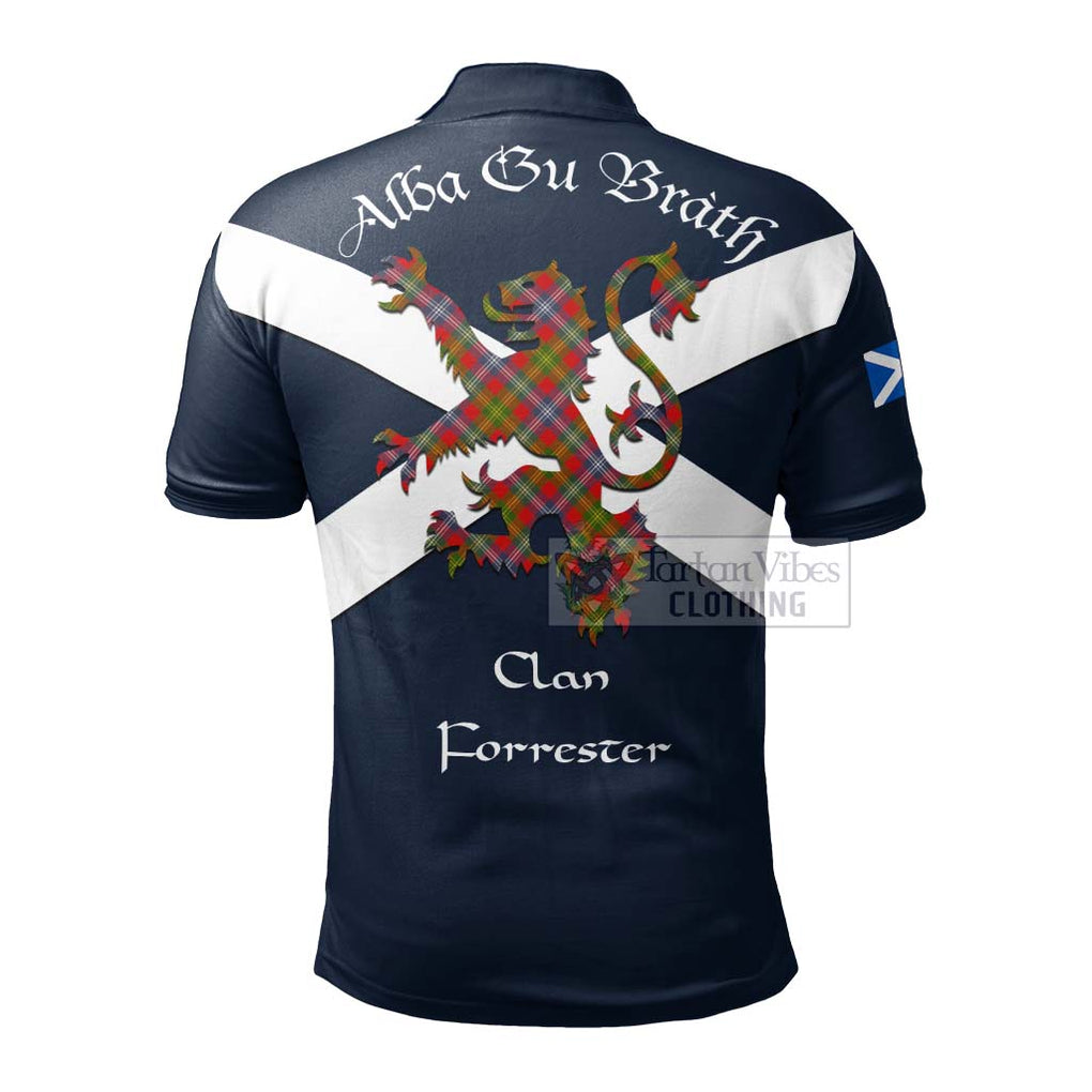 Tartan Vibes Clothing Forrester (Foster) Tartan Lion Rampant Polo Shirt – Proudly Display Your Heritage with Alba Gu Brath and Clan Name