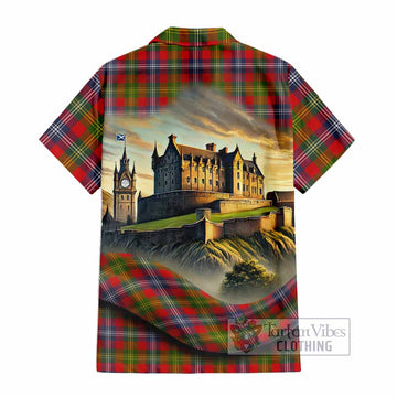 Forrester (Foster) Tartan Family Crest Hawaiian Shirt with Scottish Ancient Castle Style