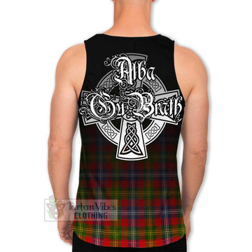Tartan Vibes Clothing Forrester (Foster) Tartan Men's Tank Top Featuring Alba Gu Brath Family Crest Celtic Inspired