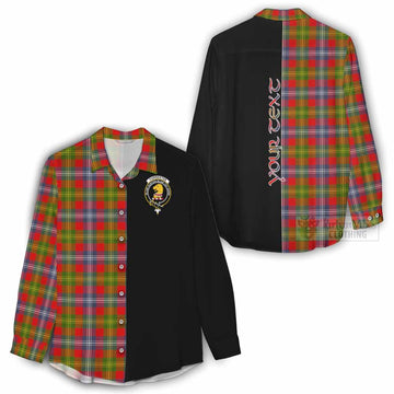 Tartan Vibes Clothing Forrester (Foster) Tartan Women's Casual Shirt with Family Crest and Half Of Me Style
