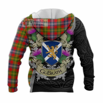 Forrester (Foster) Tartan Family Crest Knitted Hoodie Lion Rampant Royal Thistle Shield Celtic Inspired