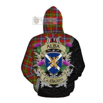 Tartan Vibes Clothing Forrester (Foster) Tartan Family Crest Cotton Hoodie Lion Rampant Royal Thistle Shield Celtic Inspired