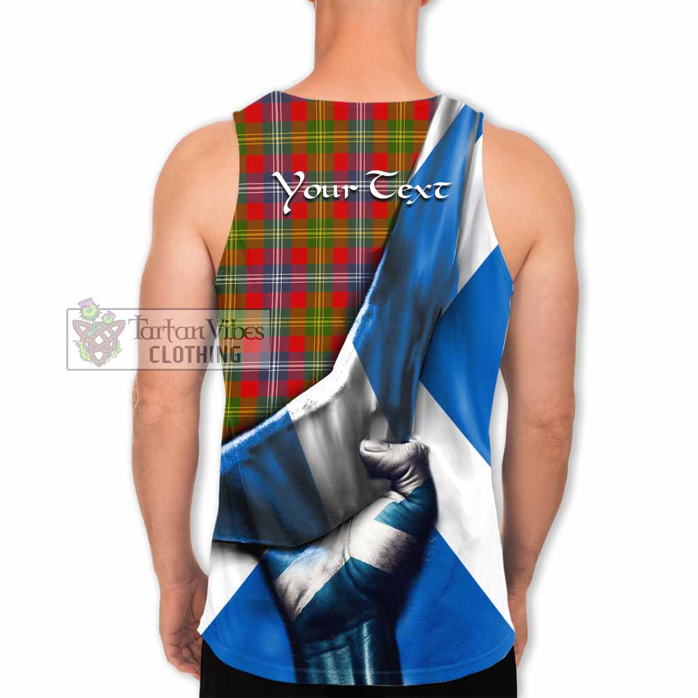Tartan Vibes Clothing Forrester (Foster) Tartan Men's Tank Top with Family Crest Scotland Patriotic Style