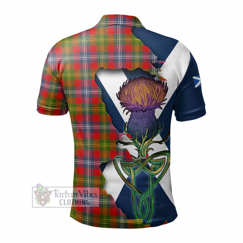 Tartan Vibes Clothing Forrester (Foster) Tartan Family Crest Polo Shirt Scottish Thistle Celtic Inspired