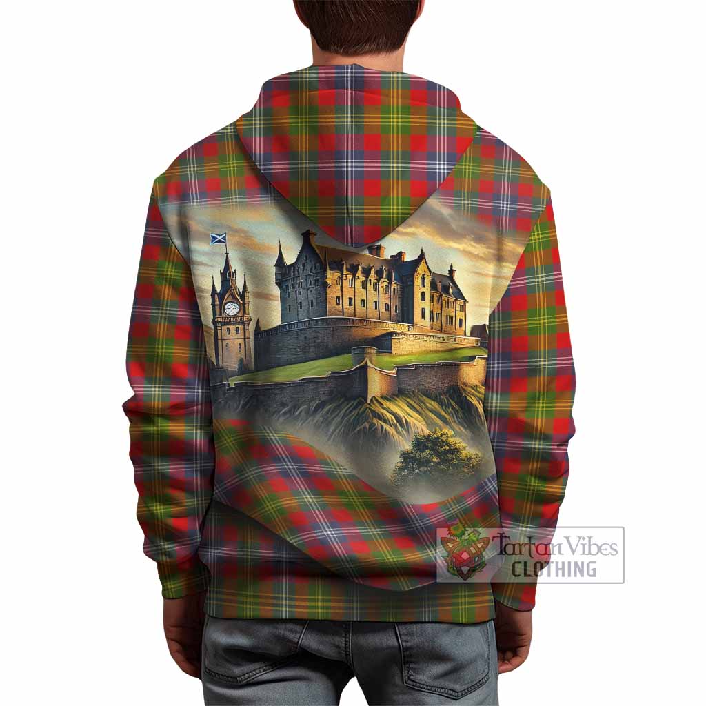 Tartan Vibes Clothing Forrester (Foster) Tartan Family Crest Hoodie with Scottish Ancient Castle Style