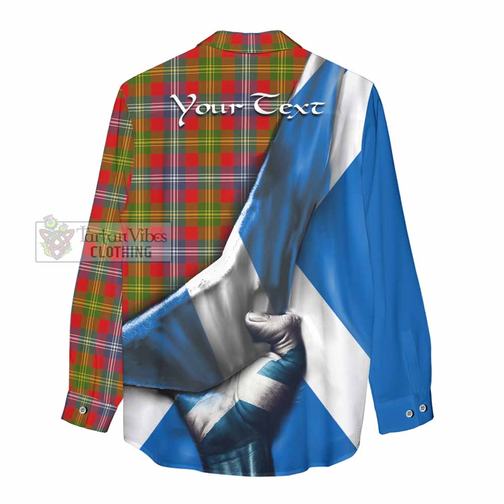 Tartan Vibes Clothing Forrester (Foster) Tartan Women's Casual Shirt with Family Crest Scotland Patriotic Style