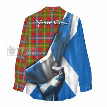Tartan Vibes Clothing Forrester (Foster) Tartan Women's Casual Shirt with Family Crest Scotland Patriotic Style
