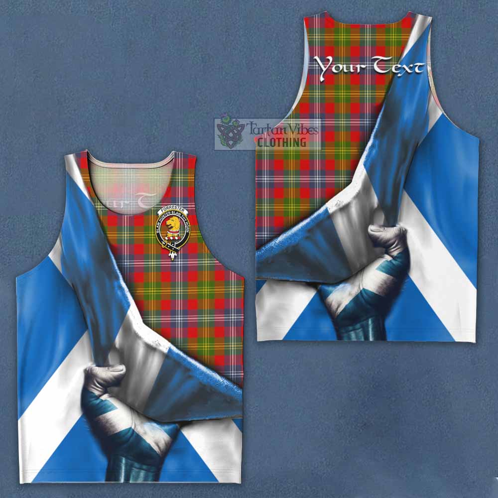 Tartan Vibes Clothing Forrester (Foster) Tartan Men's Tank Top with Family Crest Scotland Patriotic Style