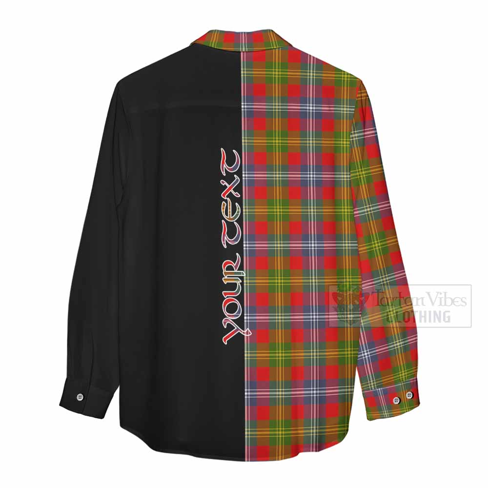 Tartan Vibes Clothing Forrester (Foster) Tartan Women's Casual Shirt with Family Crest and Half Of Me Style