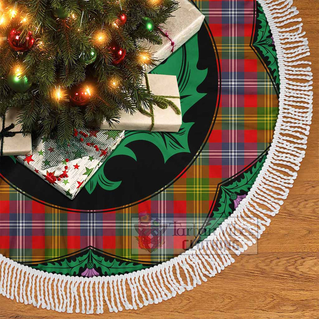 Tartan Vibes Clothing Forrester (Foster) Tartan Christmas Tree Skirt Scottish Thistle Style
