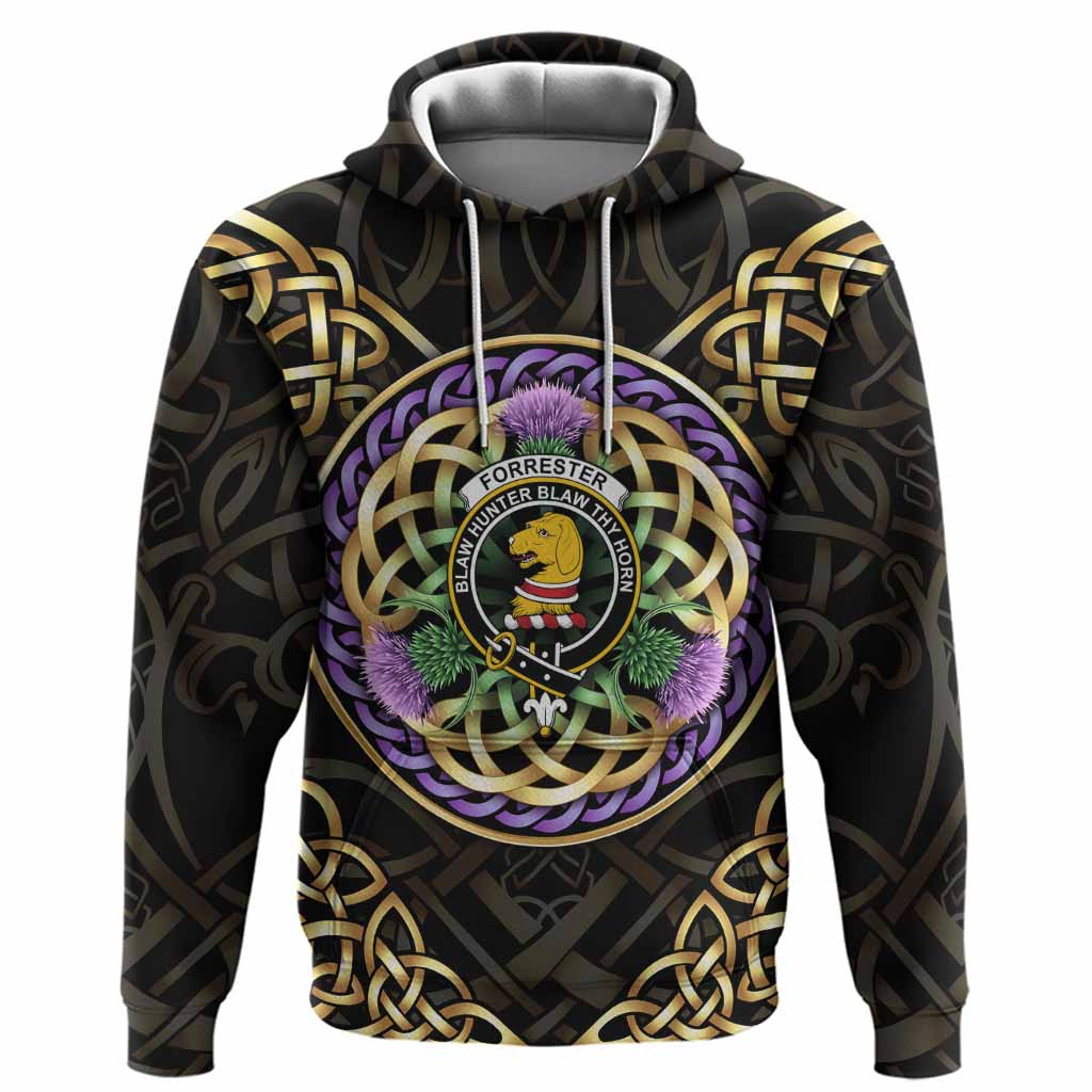 Forrester (Foster) Clan Crest Hoodie Celtic Scottish Thistle