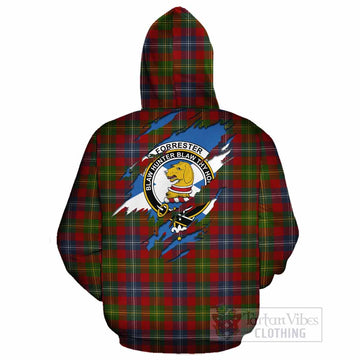 Forrester (Foster) Clan Crest In Me Tartan Cotton Hoodie Scotland Flag Style