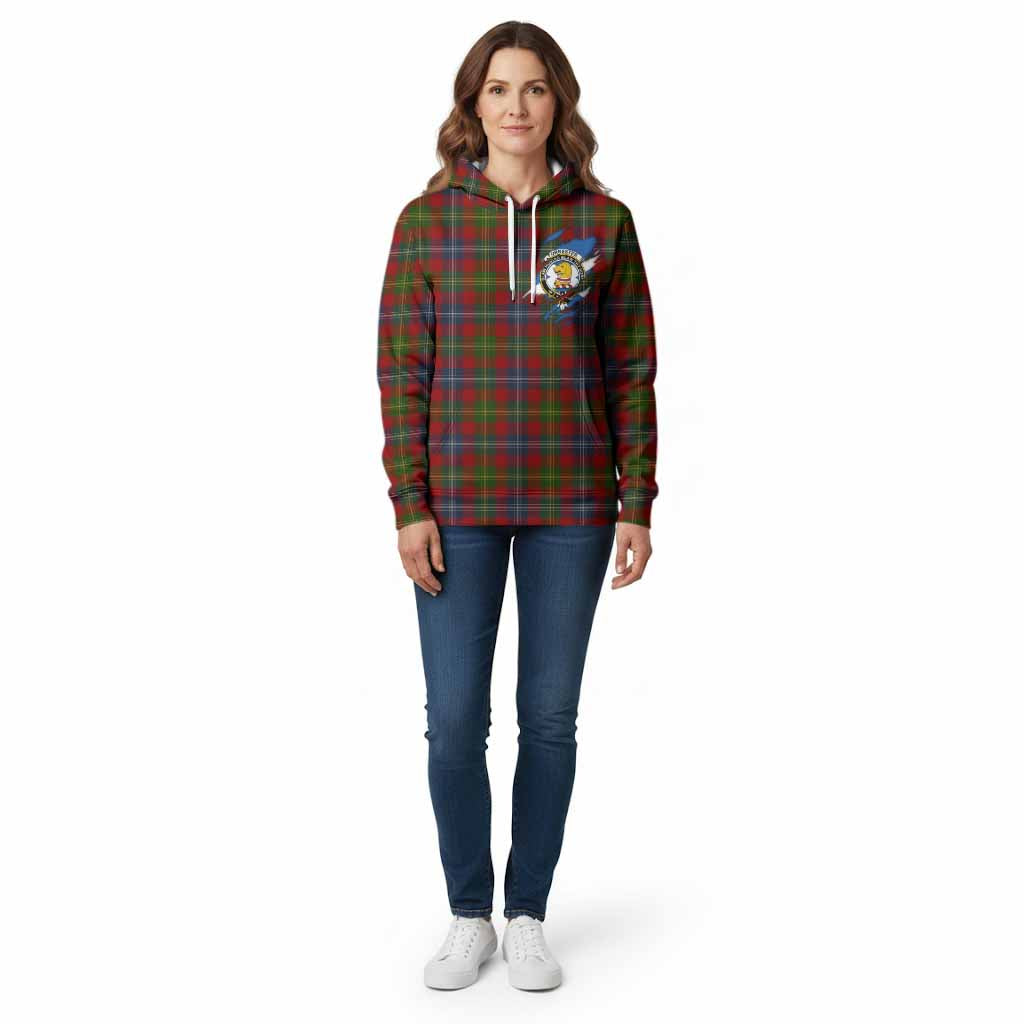 Forrester (Foster) Clan Crest In Me Tartan Cotton Hoodie Scotland Flag Style