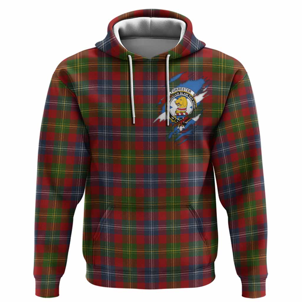 Forrester (Foster) Clan Crest In Me Tartan Hoodie Scotland Flag Style