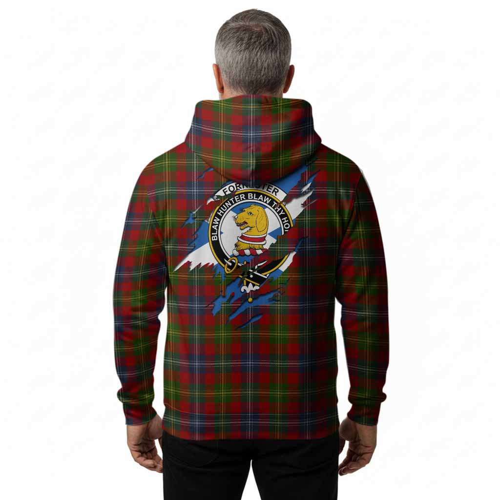 Forrester (Foster) Clan Crest In Me Tartan Hoodie Scotland Flag Style
