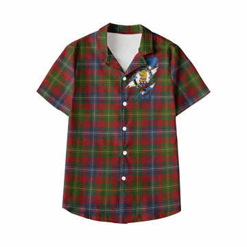 Forrester (Foster) Clan Crest In Me Tartan Kid Hawaiian Shirt Scotland Flag Style