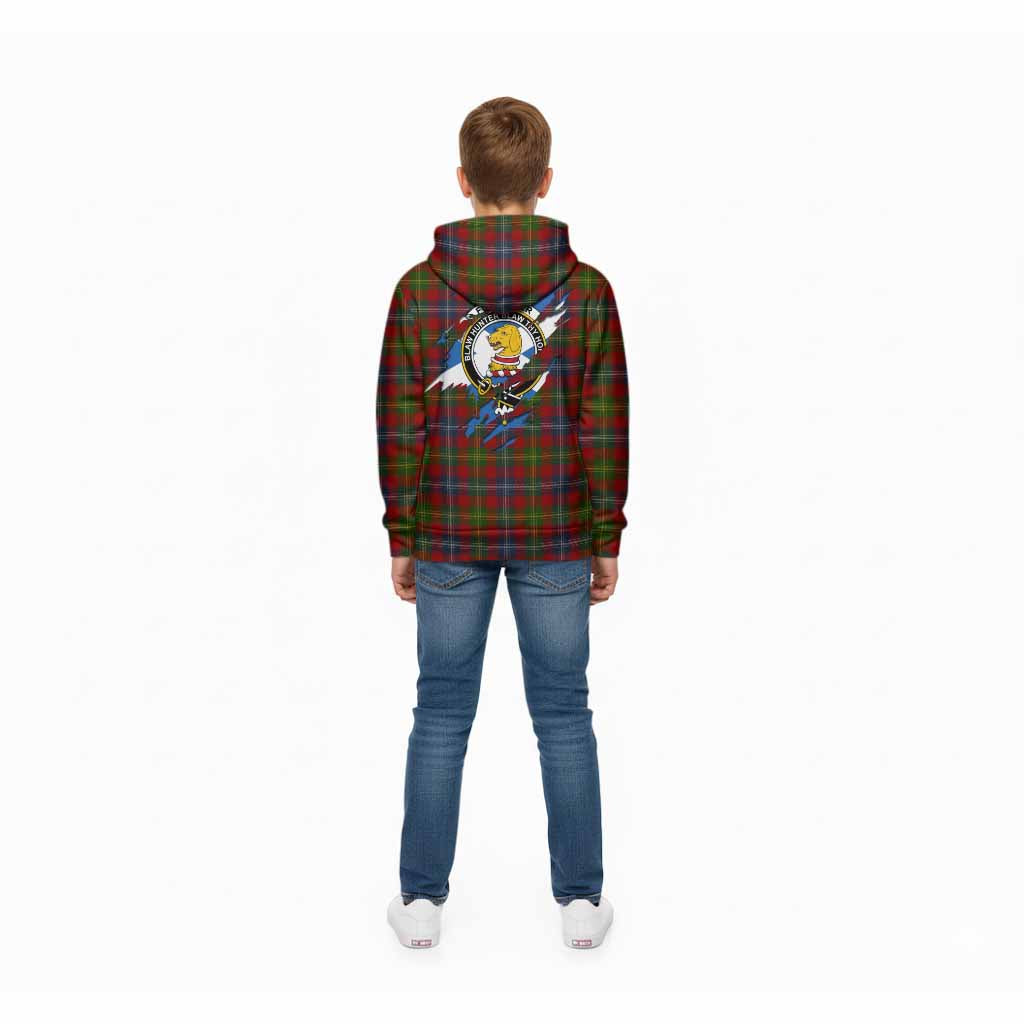 Forrester (Foster) Clan Crest In Me Tartan Kid Hoodie Scotland Flag Style