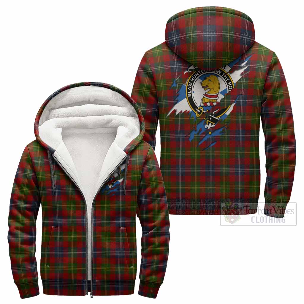 Forrester (Foster) Clan Crest In Me Tartan Sherpa Hoodie Scotland Flag Style