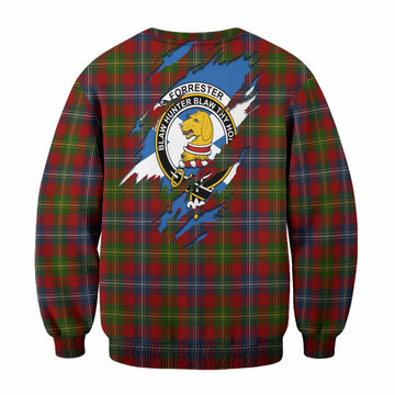 Forrester (Foster) Clan Crest In Me Tartan Sweatshirt Scotland Flag Style