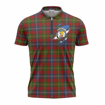 Forrester (Foster) Clan Crest In Me Tartan Zipper Polo Shirt Scotland Flag Style