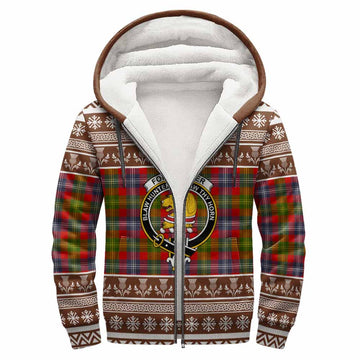 Forrester (Foster) Clan Tartan Christmas Fleece Hoodie with Family Crest