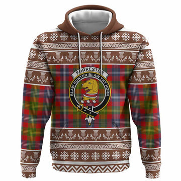 Forrester (Foster) Clan Tartan Christmas Hoodie with Family Crest