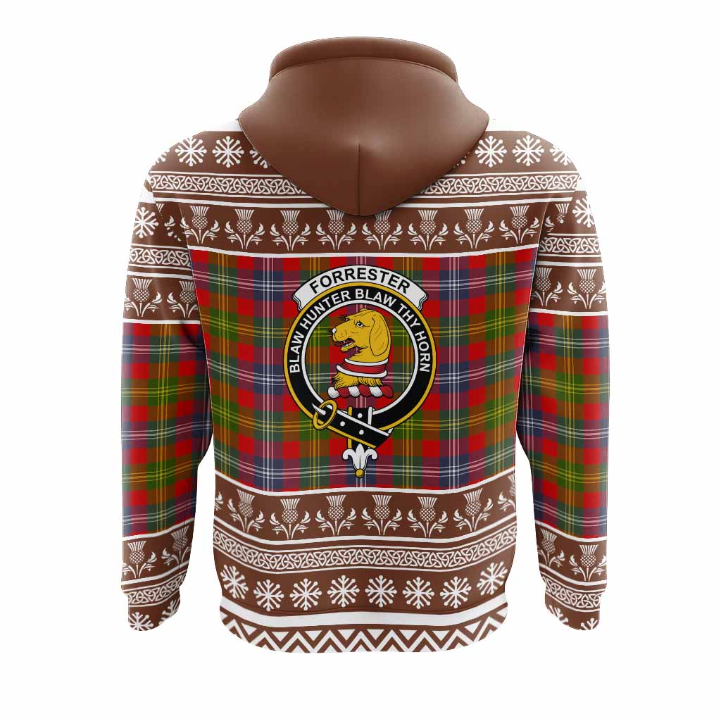 Forrester (Foster) Clan Tartan Christmas Hoodie with Family Crest - Tartan Vibes Clothing