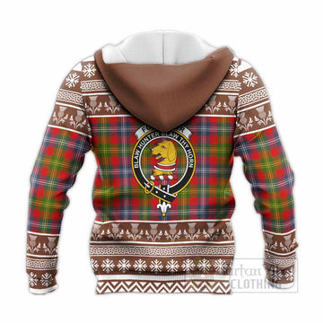 Forrester (Foster) Clan Tartan Christmas Knitted Hoodie with Family Crest