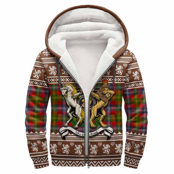 Forrester (Foster) Clan Tartan Crest Christmas Fleece Hoodie Coat of Arms Funny Style