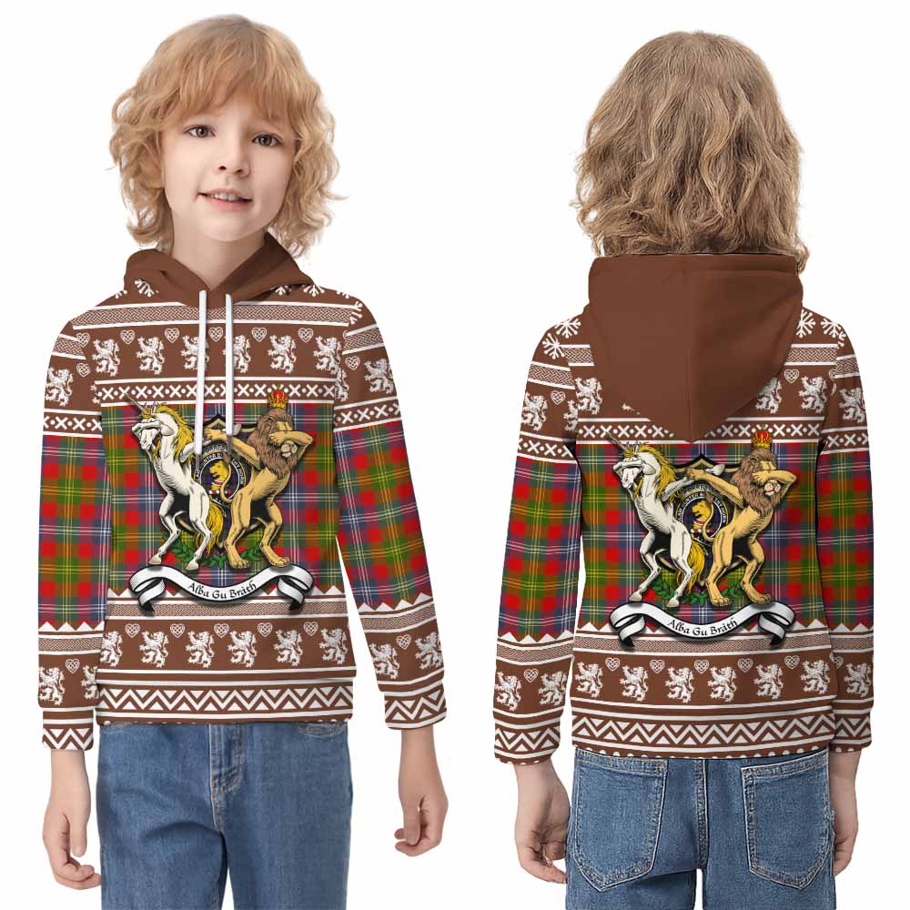 Forrester (Foster) Clan Tartan Crest Christmas Kid Hoodie Coat of Arms Funny Style - Tartan Vibes Clothing