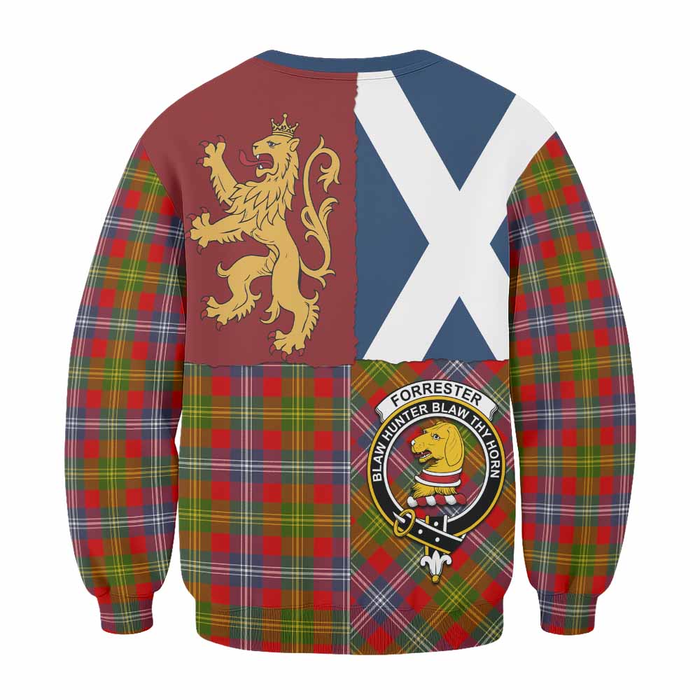Forrester (Foster) Crest Tartan Sweatshirt with Lion Rampant Saltire Style