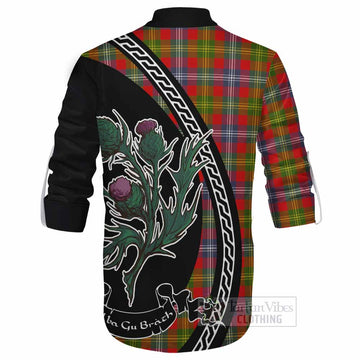 Forrester (Foster) Family Crest Tartan Ghillie Shirt Alba Thistle Inspired