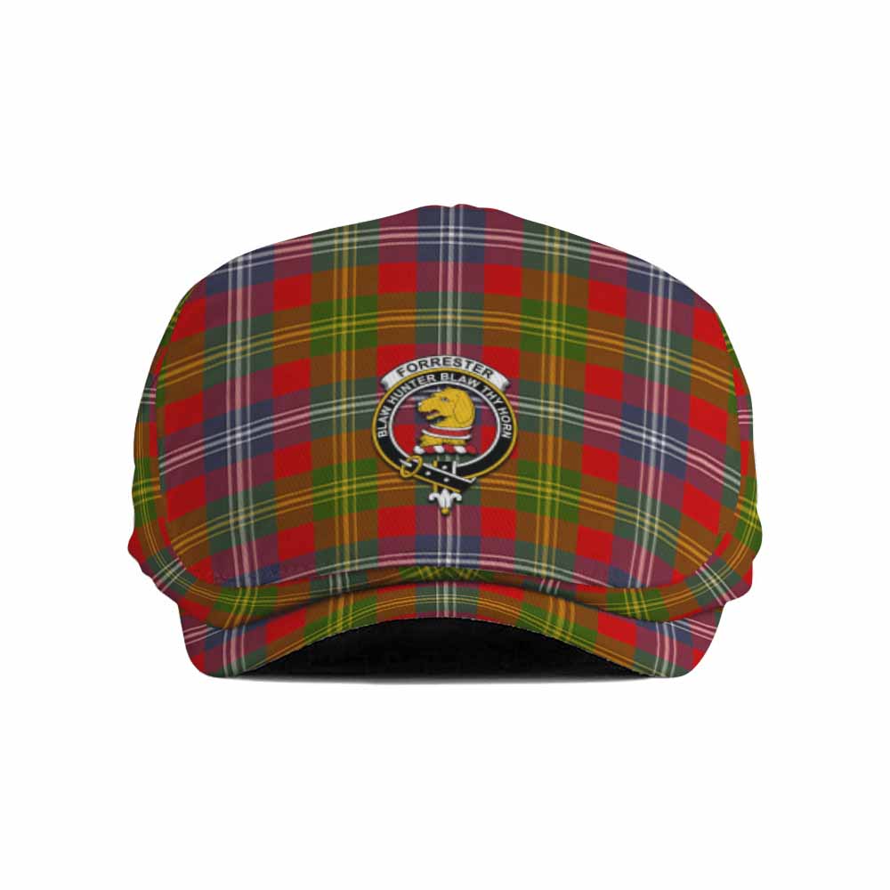 Forrester (Foster) Family Crest Tartan Jeff Cap, Tartan Flat Cap