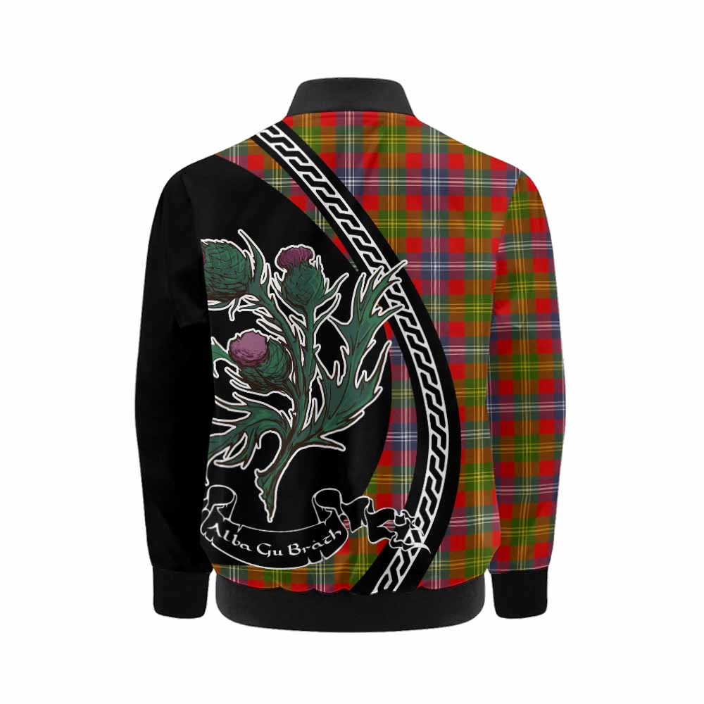 Forrester (Foster) Family Crest Tartan Kid Bomber Jacket Alba Thistle Inspired - Tartan Vibes Clothing