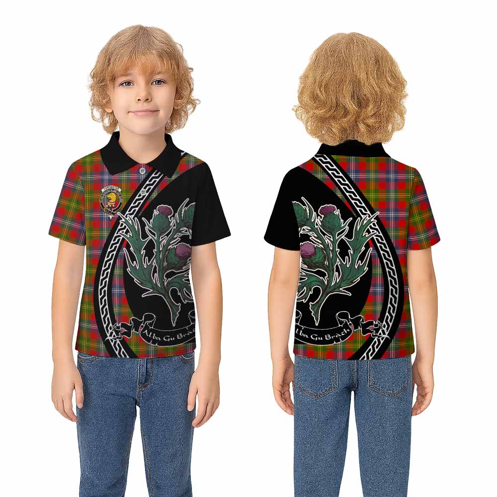 Forrester (Foster) Family Crest Tartan Kid Polo Shirt Alba Thistle Inspired - Tartan Vibes Clothing