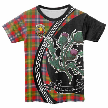 Forrester (Foster) Family Crest Tartan Kid T-shirt Alba Thistle Inspired - Tartan Vibes Clothing