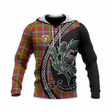 Forrester (Foster) Family Crest Tartan Knitted Hoodie Alba Thistle Inspired