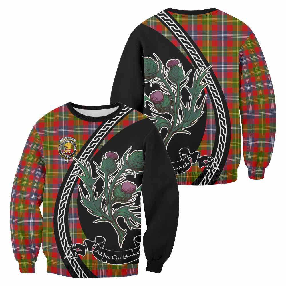Forrester (Foster) Family Crest Tartan Sweatshirt Alba Thistle Inspired - Tartan Vibes Clothing