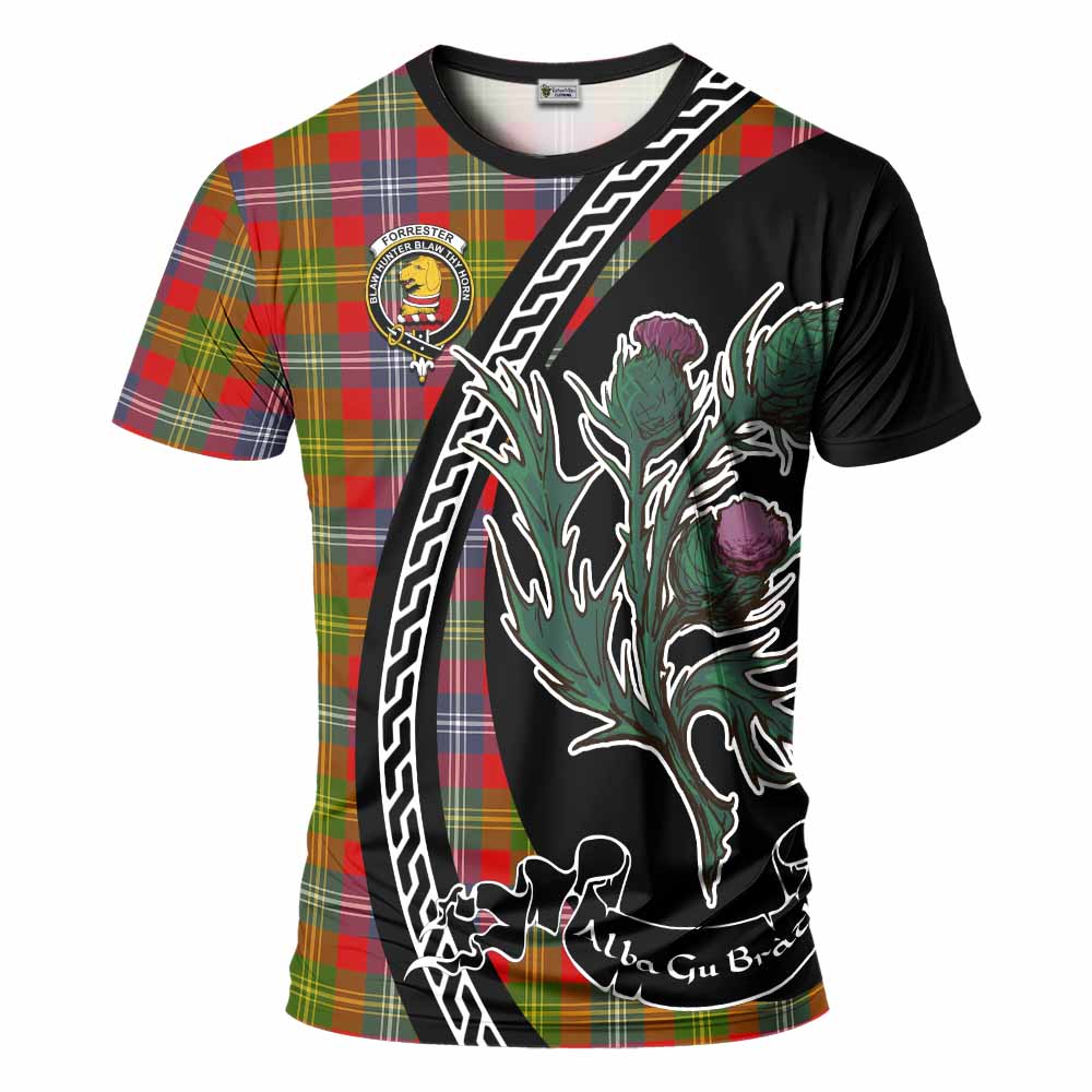 Forrester (Foster) Family Crest Tartan T-Shirt Alba Thistle Inspired - Tartan Vibes Clothing