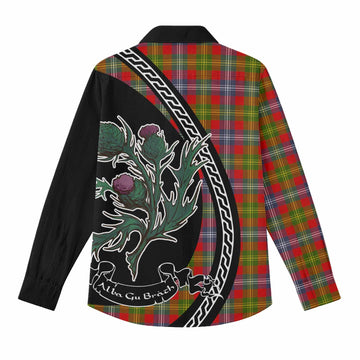 Forrester (Foster) Family Crest Tartan Women Casual Shirt Alba Thistle Inspired