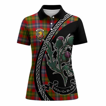 Forrester (Foster) Family Crest Tartan Women Polo Shirt Alba Thistle Inspired - Tartan Vibes Clothing