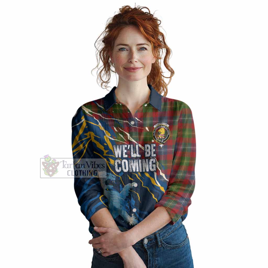 Forrester (Foster) Scotland Tartan Women Casual Shirt WC2026 Football - We'll Be Coming